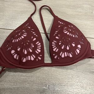 Pink and purple bikini top